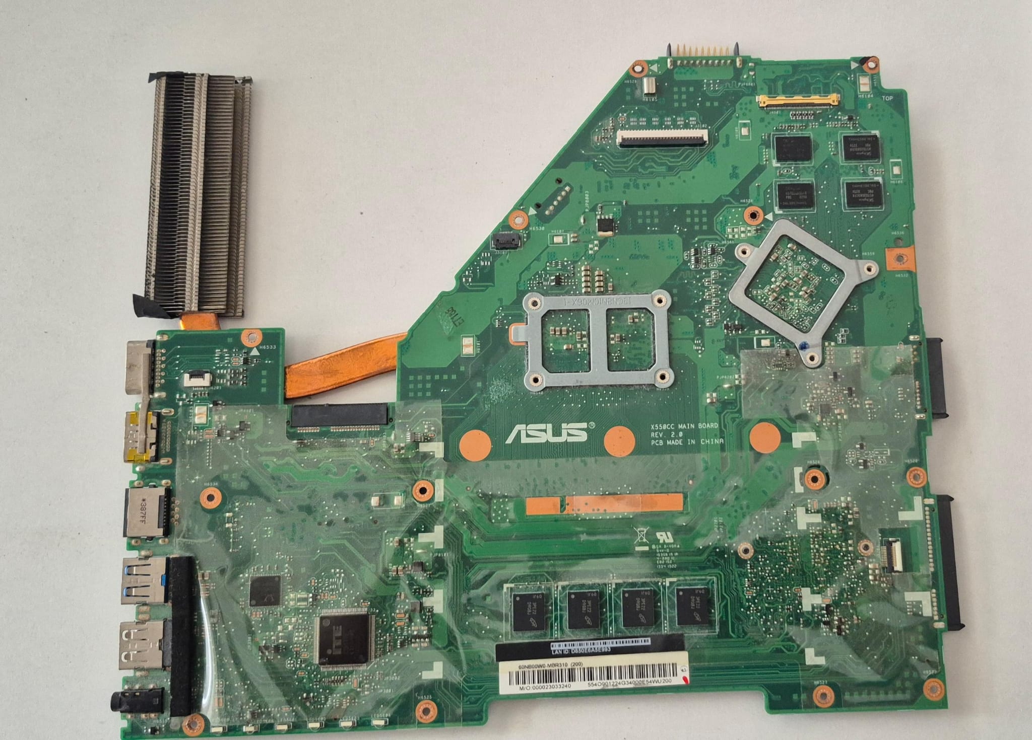 Asus X550C X550CC Main Board Rev. 2.0 Anakart i7-3537U - Görsel 2